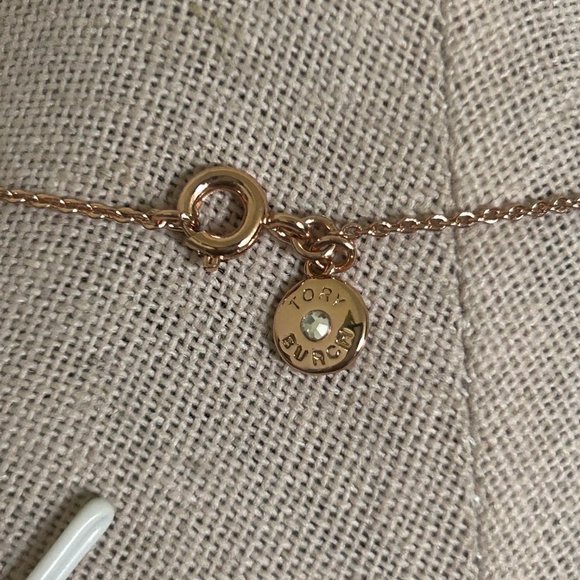 Tory Burch HEART Mother of Pearl Necklace ROSE GOLD NWOT - Picture 6 of 6